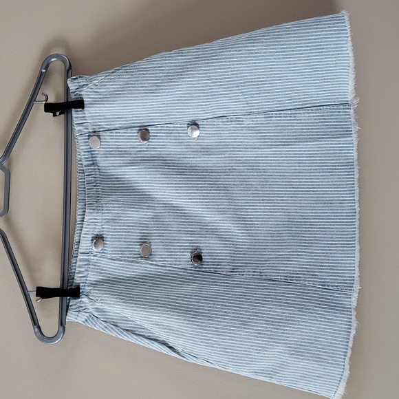 ZARA Denim striped skirt - Picture 5 of 11